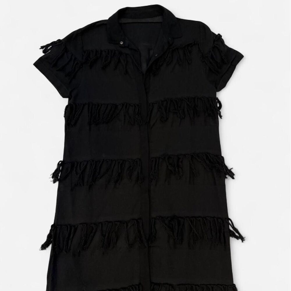Vintage Black Fringe Dress